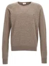 Saint Laurent Cassandre Cashmere Sweater In Beige