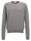 Saint Laurent Logo Embroidery Sweater In Brown
