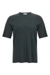 Saint Laurent Logo Embroidery T-shirt In Black