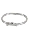 Saint Laurent Ceinture V2 Bracelet In Palladium