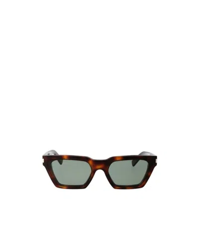 Saint Laurent Logo-engraved Cat-eye Sunglasses