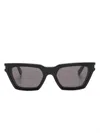 Saint Laurent Logo-engraved Cat-eye Sunglasses In Black