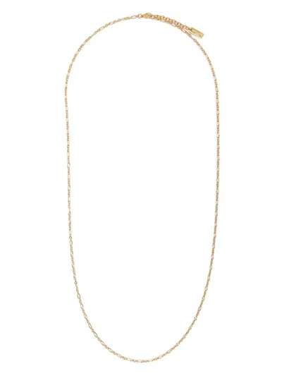 Saint Laurent Logo-engraved Chain Necklace In Gold