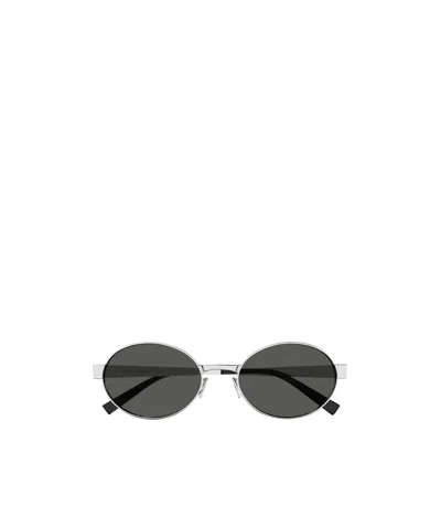 SAINT LAURENT SAINT LAURENT EYEWEAR OVAL FRAME SUNGLASSES