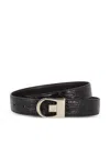Saint Laurent Dual Sided Crocodile Texture Belt