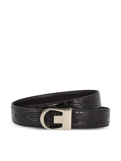 Saint Laurent Logo Engraved Reversible Belt