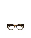 Saint Laurent Logo-engraved Tortoise Cat-eye Glasses In Black