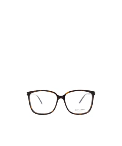 Saint Laurent Logo Flat Lens In Black