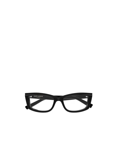 Saint Laurent Logo Flat Mirror In Black