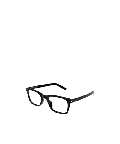 Saint Laurent Logo Flat Mirror In Black