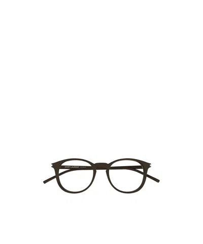 Saint Laurent Logo Flat Mirror In Black