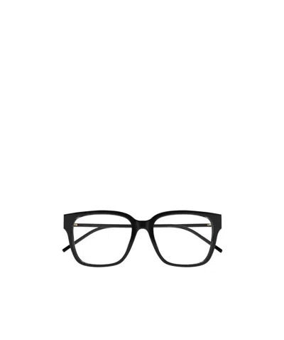 Saint Laurent Logo Flat Mirror In Black