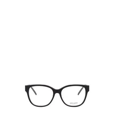 Saint Laurent Logo Flat Mirror In Black
