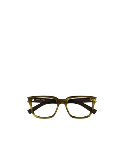 Saint Laurent Logo Flat Mirror In Black