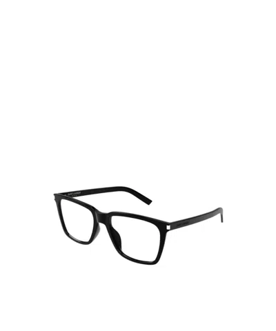 Saint Laurent Logo Flat Mirror In Black