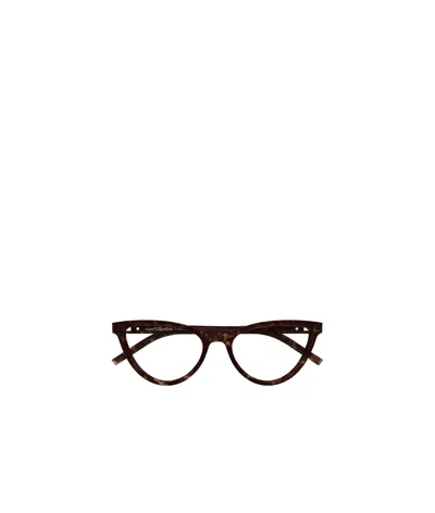 Saint Laurent Logo Flat Mirror In Black