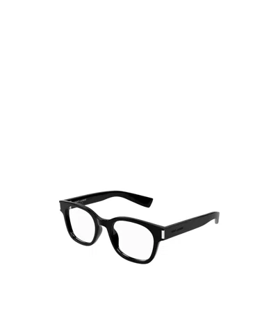 Saint Laurent Logo Flat Mirror In Black