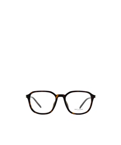 Saint Laurent Logo Flat Mirror In Black