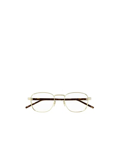 Saint Laurent Eyewear Square Frame Glasses In Gray
