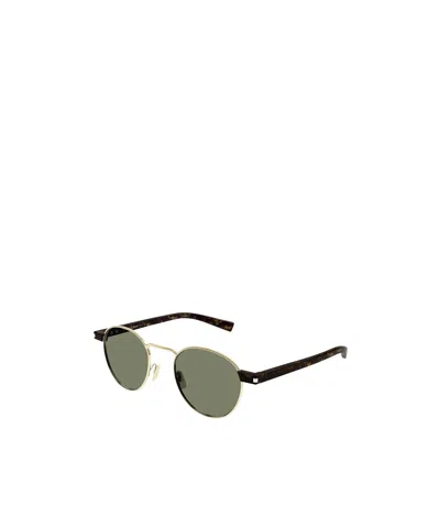 Saint Laurent Logo Flat Mirror In Green