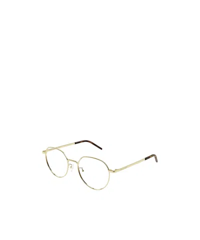 Saint Laurent Logo Flat Mirror In Nude