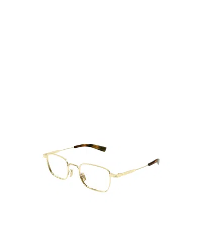 Saint Laurent Logo Flat Mirror In Nude