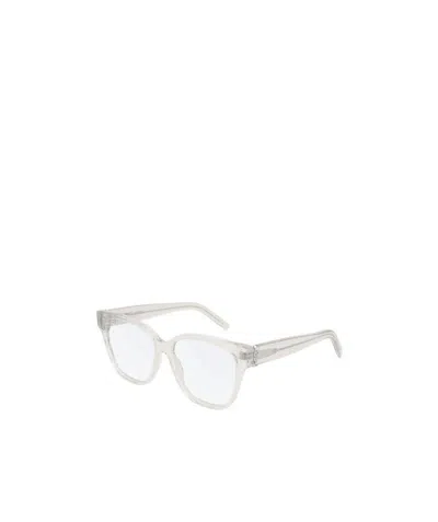 Saint Laurent Logo Flat Mirror In White