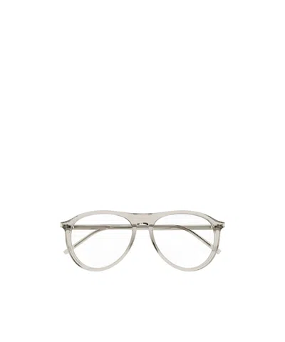 Saint Laurent Logo Flat Mirror In White
