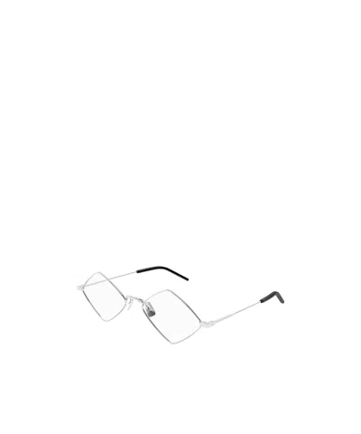 Saint Laurent Logo Flat Mirror In White