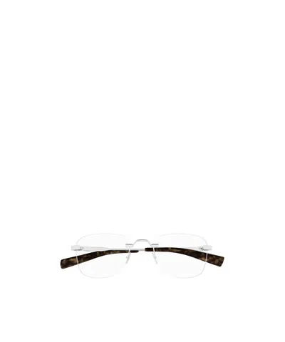 Saint Laurent Logo Flat Mirror In White