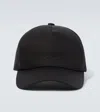 Saint Laurent Logo Gabardine Baseball Cap In Black