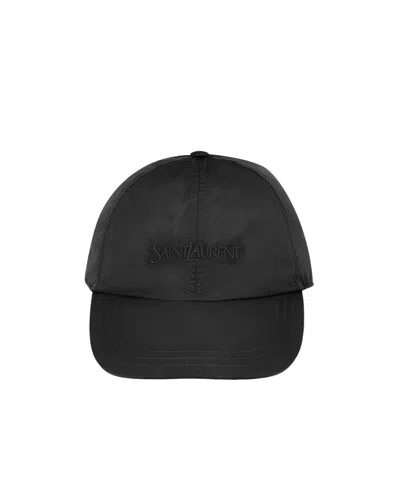 Saint Laurent Logo Hat In Black
