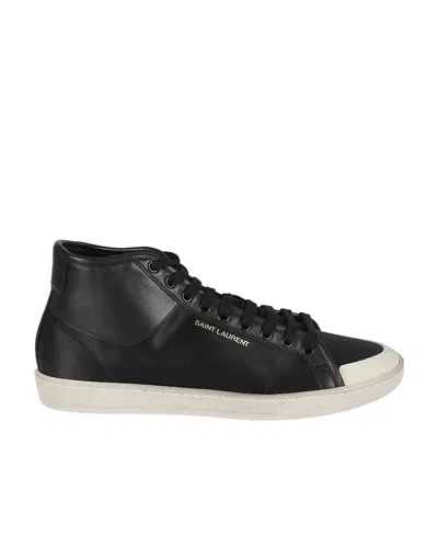 Saint Laurent Logo High-top Board Shoes In Black