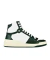 Saint Laurent Sl24 Leather High-top Trainers In White