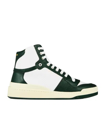 SAINT LAURENT LOGO HIGH-TOP SNEAKERS
