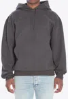 Saint Laurent Hoodie With Logo In Cotton In Gray