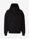 Saint Laurent Hooded Sweatshirt With Half Zip In Half Zip Closure