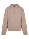 Saint Laurent Oversized Hoodie With Kangaroo Pocket And Ribbed Finish In Pink