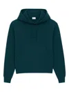 Saint Laurent Petrol Blue Cotton Sweatshirt In Green