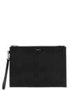 Saint Laurent Tablet Holder In Grain De Poudre In Black