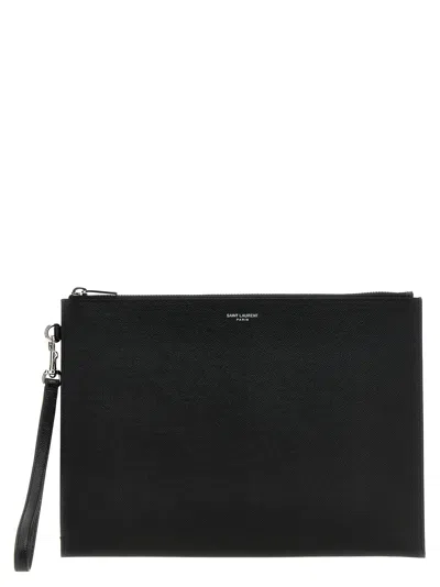 Saint Laurent Logo I-pad Holder Hi-tech Black
