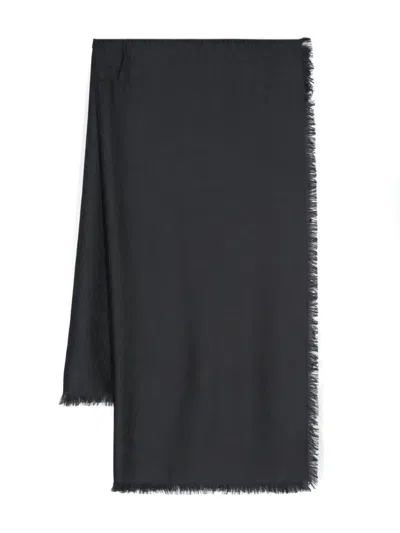 Saint Laurent Schal Aus Logo-jacquard In Schwarz