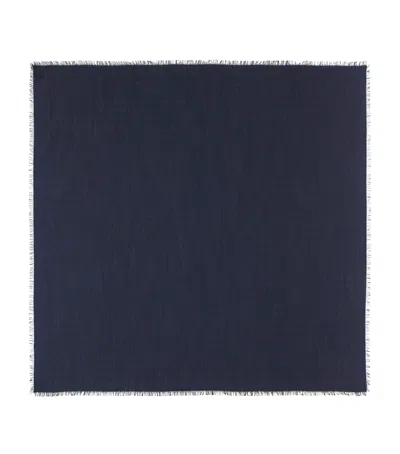 Saint Laurent Logo Jacquard Scarf In Black