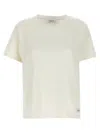 Saint Laurent Logo-patch Crewneck T-shirt In White