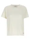 Saint Laurent Logo-patch Crewneck T-shirt In White