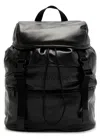 Saint Laurent Logo Leather Backpack In Black