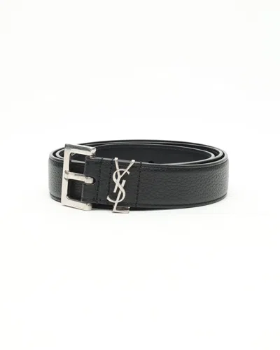 Saint Laurent Logo Leather Belt