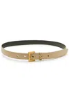 Saint Laurent Logo Leather Belt In Brown