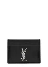 Saint Laurent Cassandre Smooth Leather Cardholder In Black