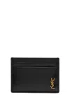 Saint Laurent Tiny Cassandre Card Holder In Black